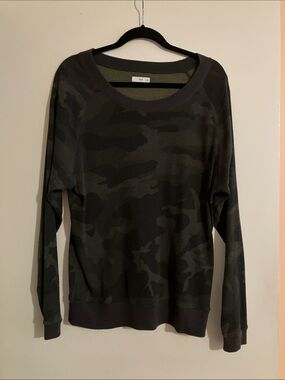 TNA Olive & Black Waffle-Knit Pullover